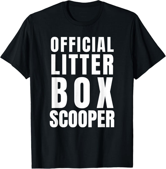 Official Cat Litter Scooper Funny Kitty Themed Animal Lover T-Shirt - T-Shirt | Black