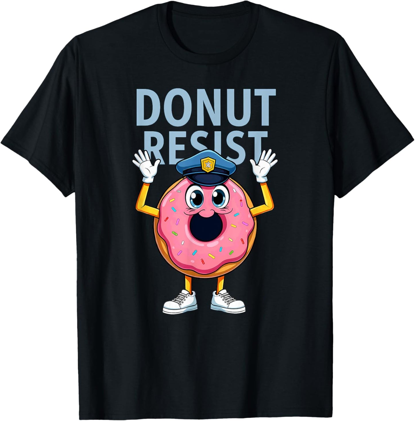 Doughnut Lover Donut Cop Halloween T-Shirt - T-Shirt | Black
