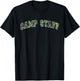 Camo CAMP STAFF Summer Campground Host Trainer Team Besties T-Shirt - T-Shirt | Black