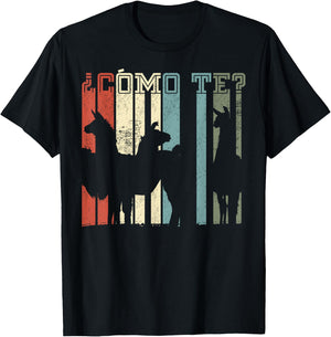 Funny Spanish gift, Como Te Llama, Llama design T-Shirt - T-Shirt | Black