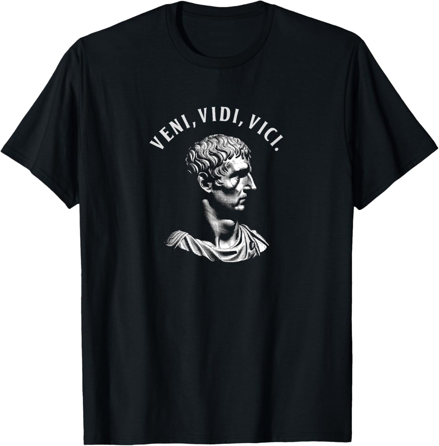 Veni, Vidi, Vici - I Came, I Saw, I Conquered Caesar Quote T-Shirt - T-Shirt | Black