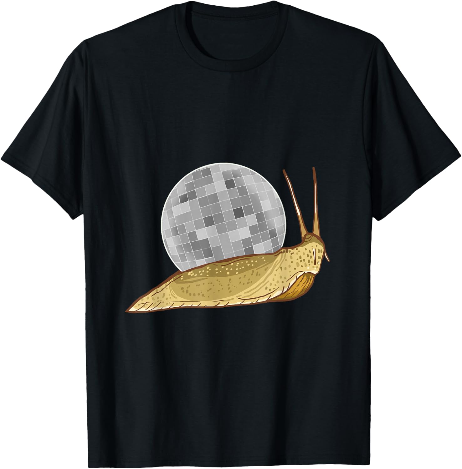 Snail Disco Ball Funny Crystal Shell Animal Lover Gift T-Shirt - T-Shirt | Black