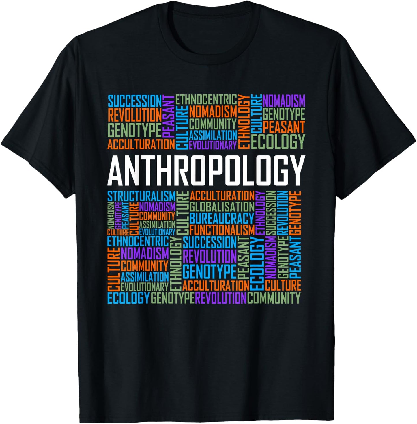 Anthropology Words Gift Anthropologist Teacher Gifts T-Shirt - T-Shirt | Black