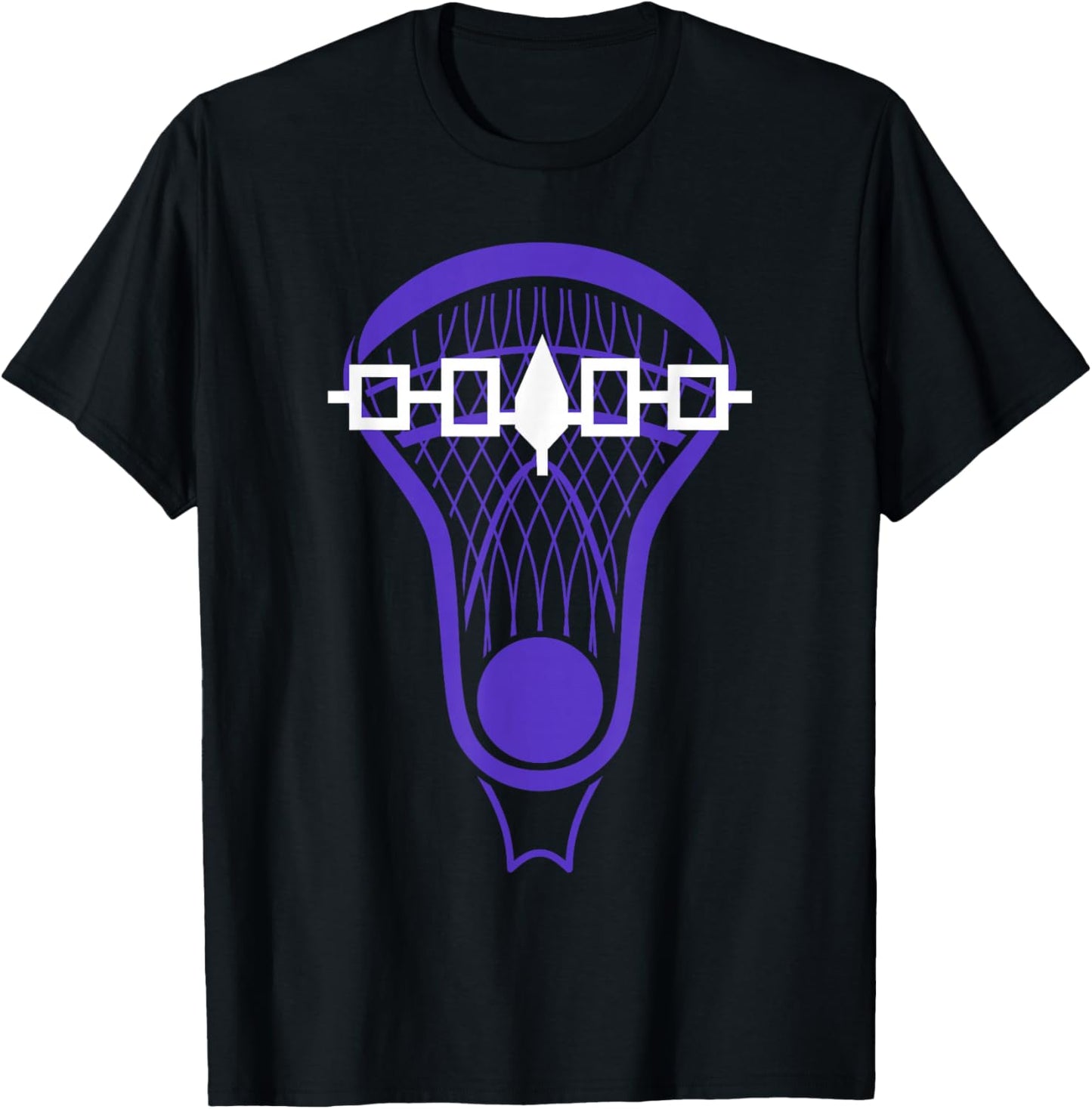 Iroquois Flag Lacrosse Stick Lax Player T-Shirt - T-Shirt | Black