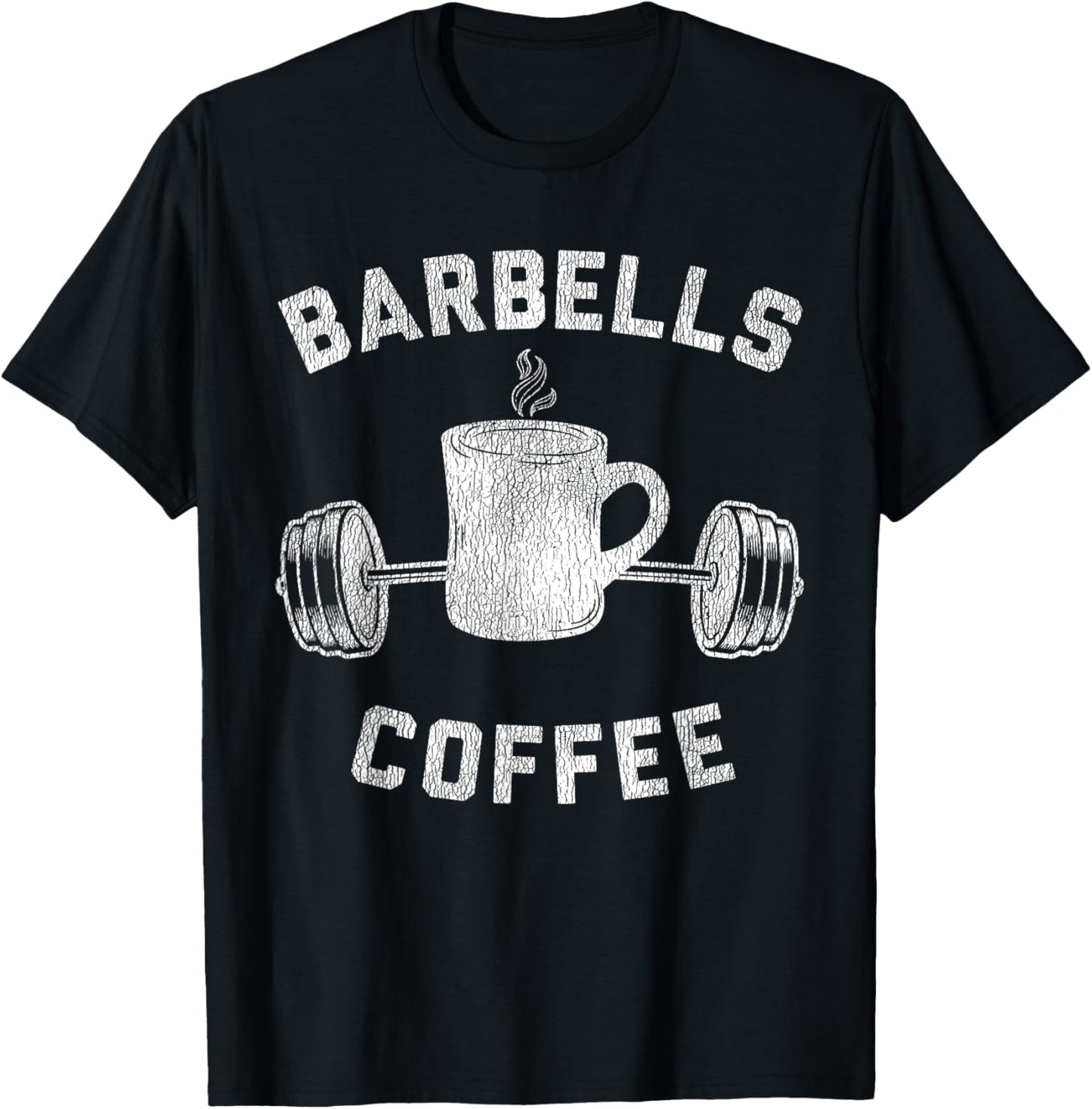 Barbells Coffee - Breakfast and Weights T-Shirt - T-Shirt | Black