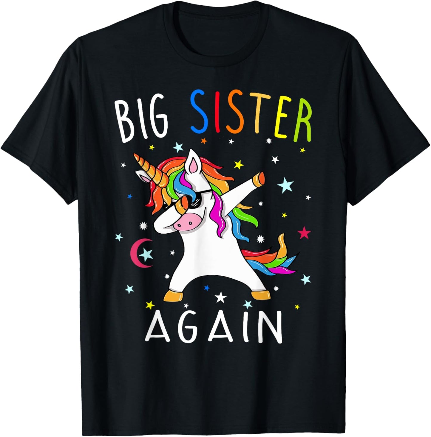 Big Sister Again - Sibling older daughter shirt gift T-Shirt - T-Shirt | Black