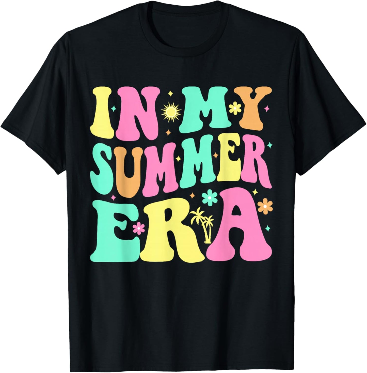 In My Summer Era Groovy Last Day of School Teacher Summer T-Shirt - T-Shirt | Black