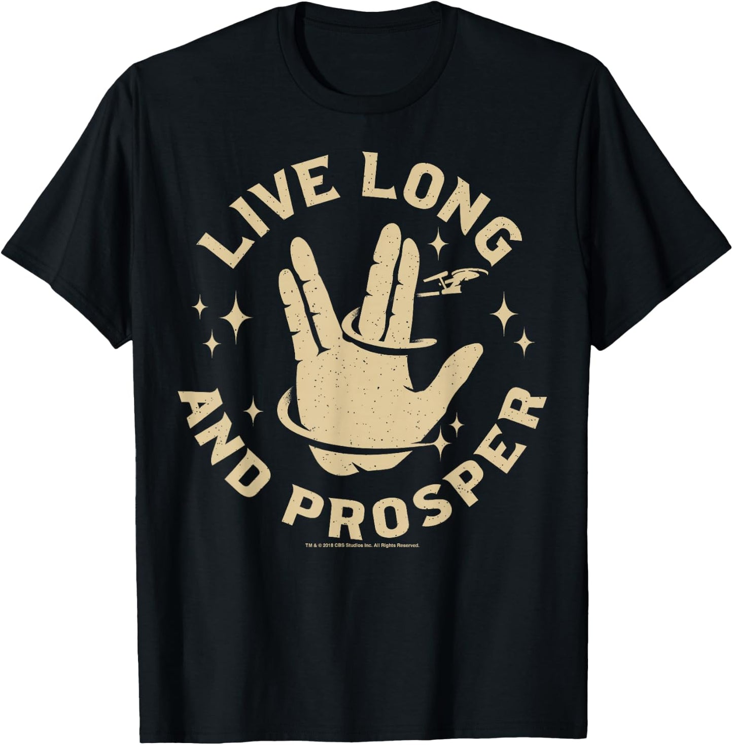 Star Trek: The Original Series Tarot Live Long and Prosper T-Shirt - T-Shirt | Black