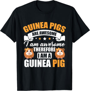 Guinea Pig Animals Pet - Guinea Pigs are Awesome T-Shirt - T-Shirt | Black