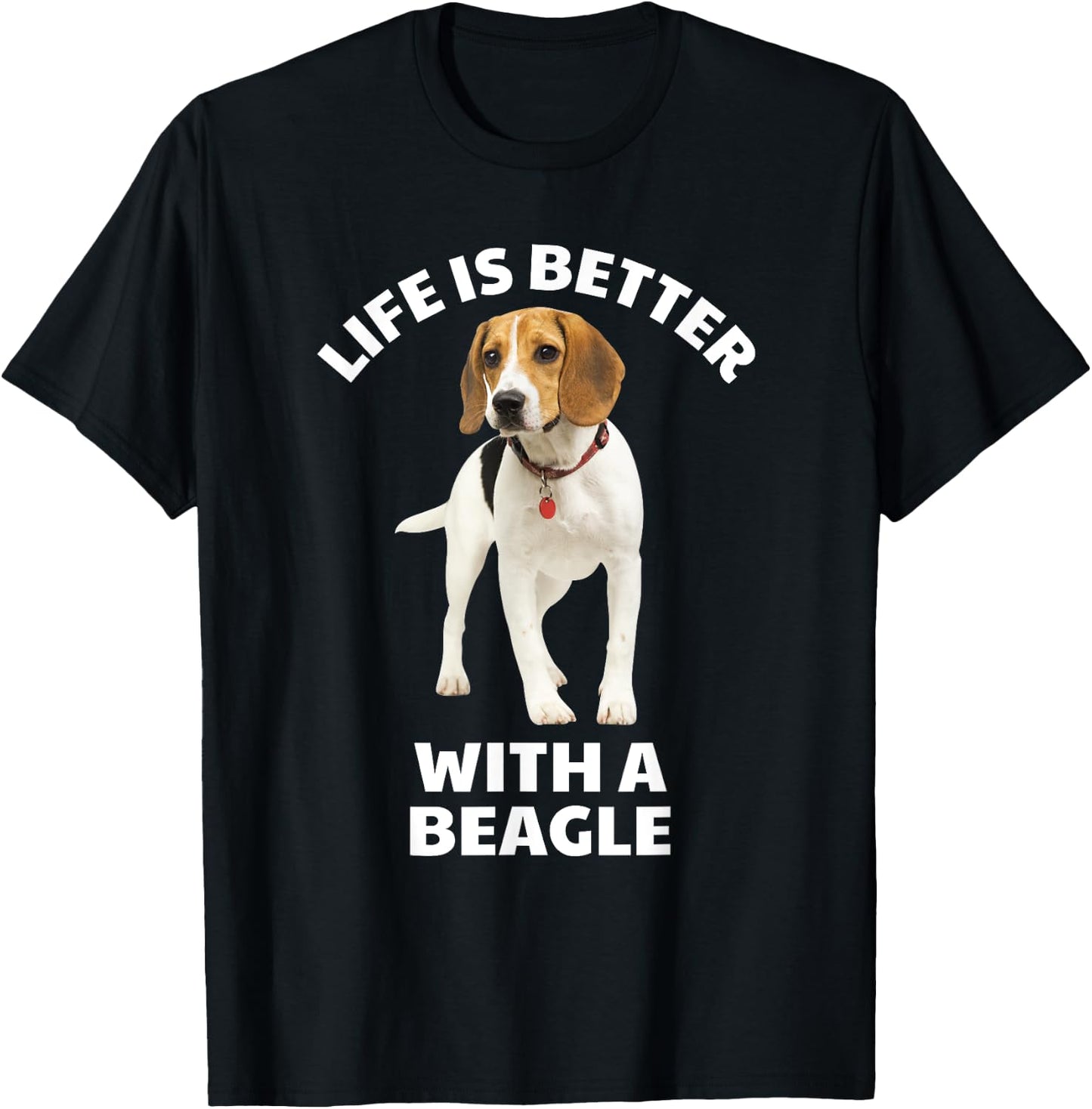 Life is Better with a Beagle T-Shirt - T-Shirt | Black