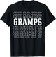 Gramps Funny Layered Text Father's Day Grandpa T-Shirt - T-Shirt | Black