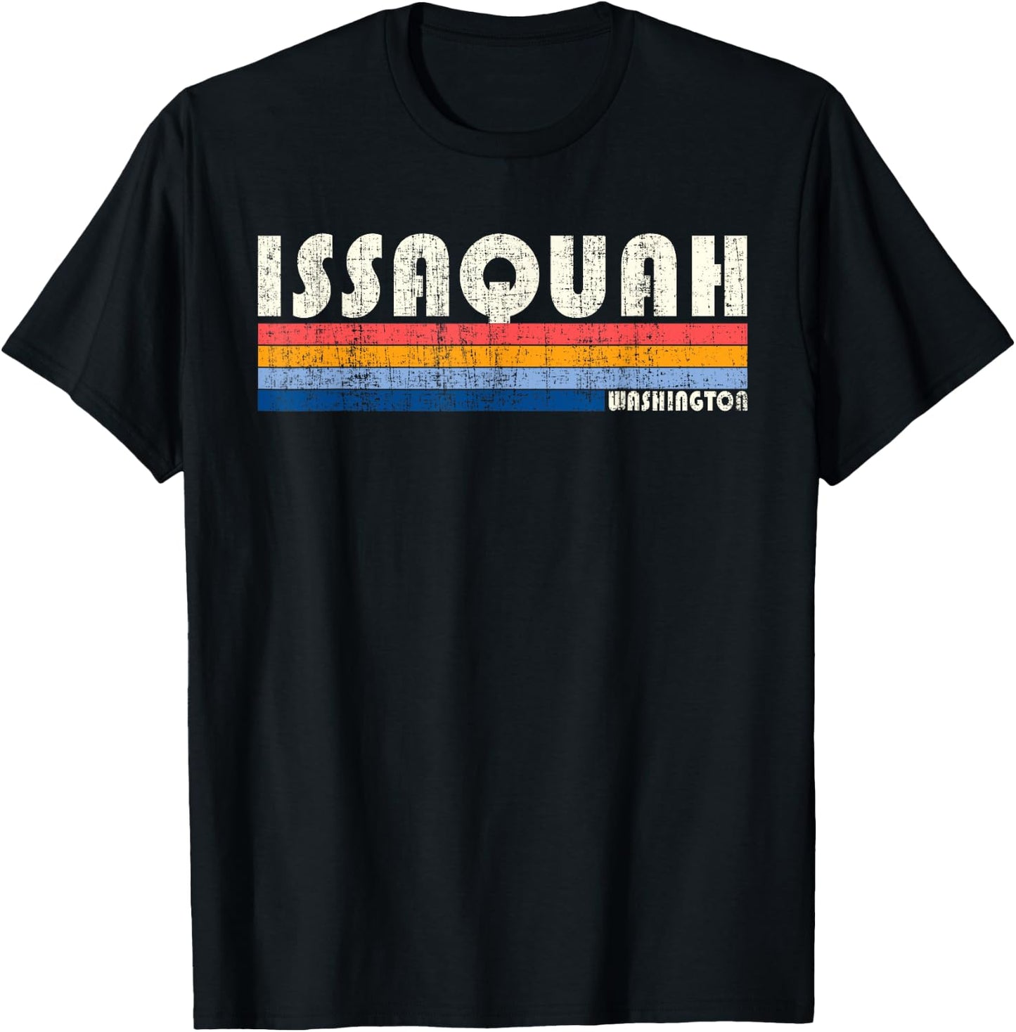 Vintage 70s 80s Style Issaquah WA T-Shirt - T-Shirt | Black