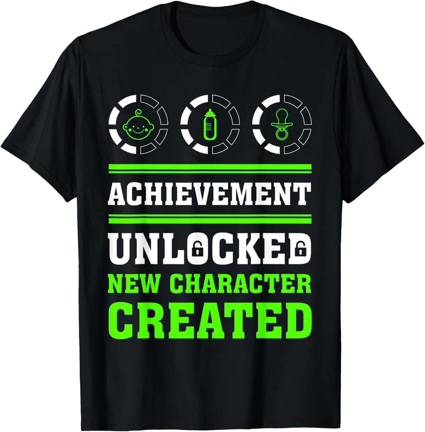 Achievement Unlocked new Character Created T-Shirt - T-Shirt | Black