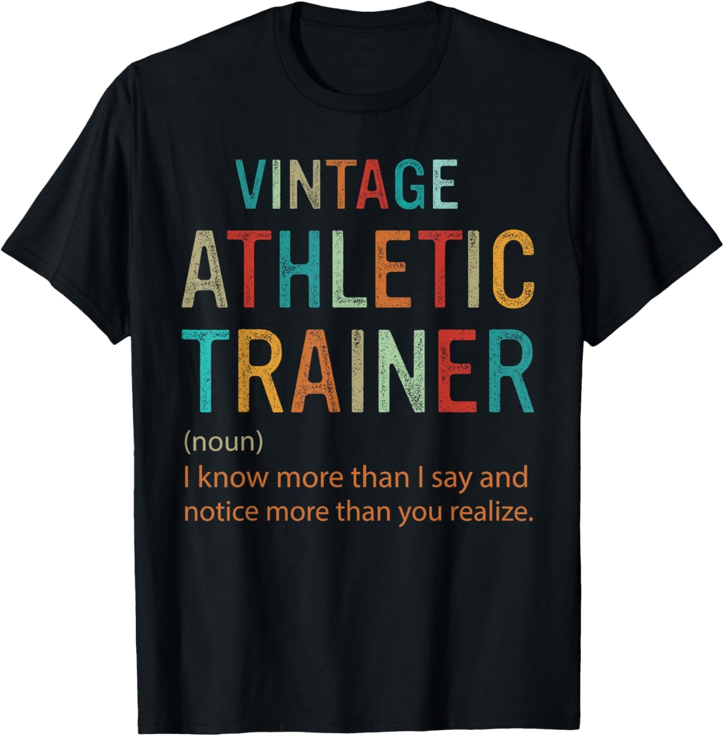 Funny Vintage Athletic Trainer Definition Retro T-Shirt - T-Shirt | Black