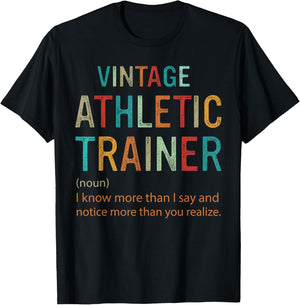 Funny Vintage Athletic Trainer Definition Retro T-Shirt - T-Shirt | Black