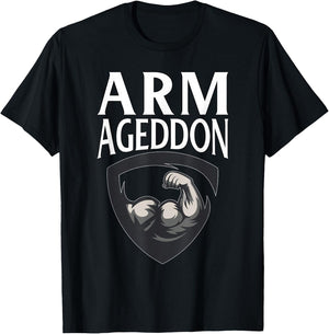 Armageddon | Fitness Weightlifting Deadlift Workout Gym T-Shirt - T-Shirt | Black