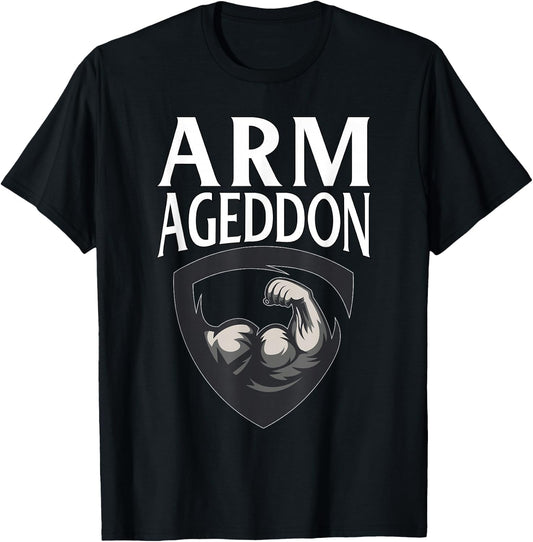 Armageddon | Fitness Weightlifting Deadlift Workout Gym T-Shirt - T-Shirt | Black