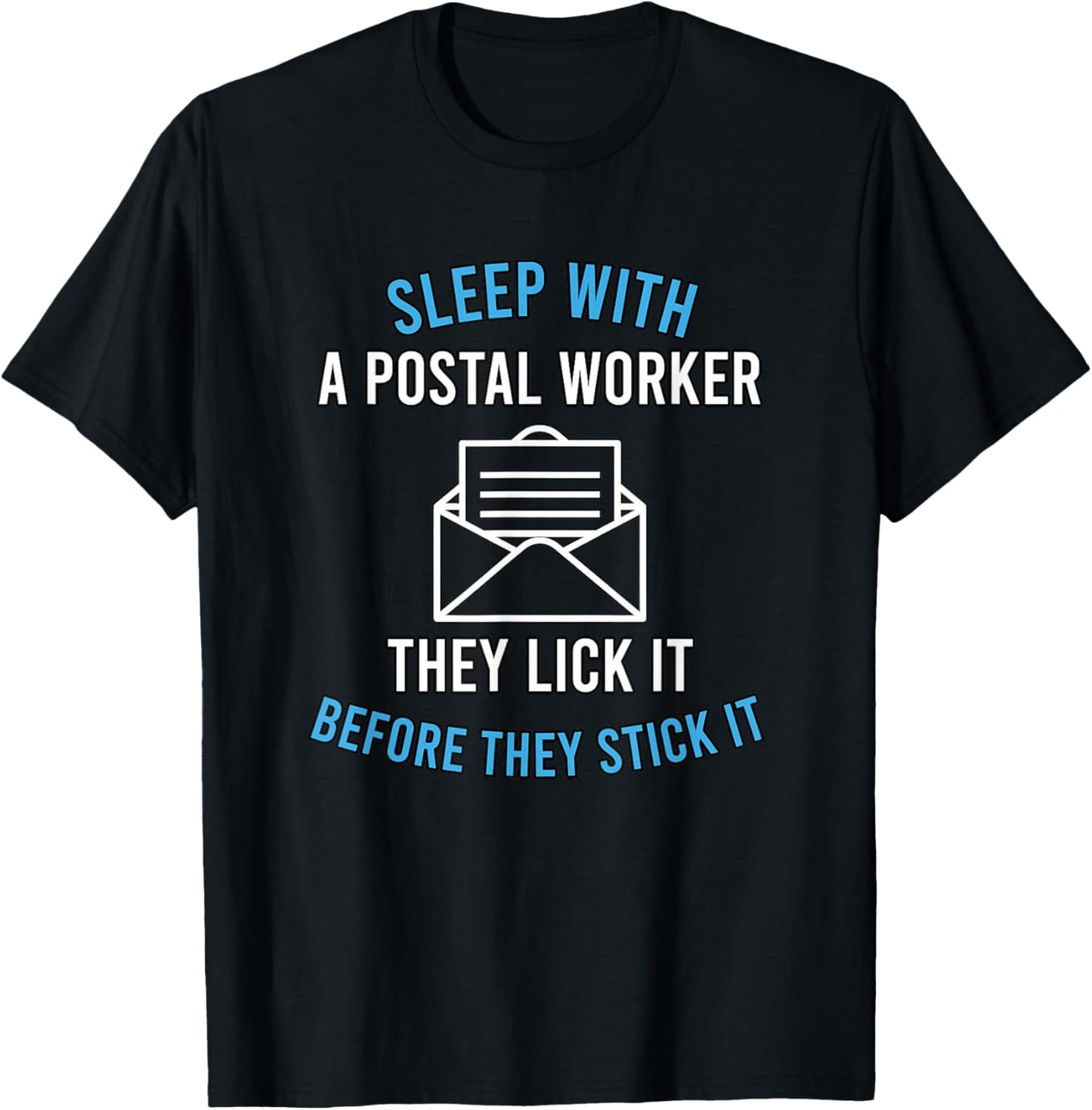 American Postal Worker Sleep With A Mailman Mail Escort T-Shirt - T-Shirt | Black