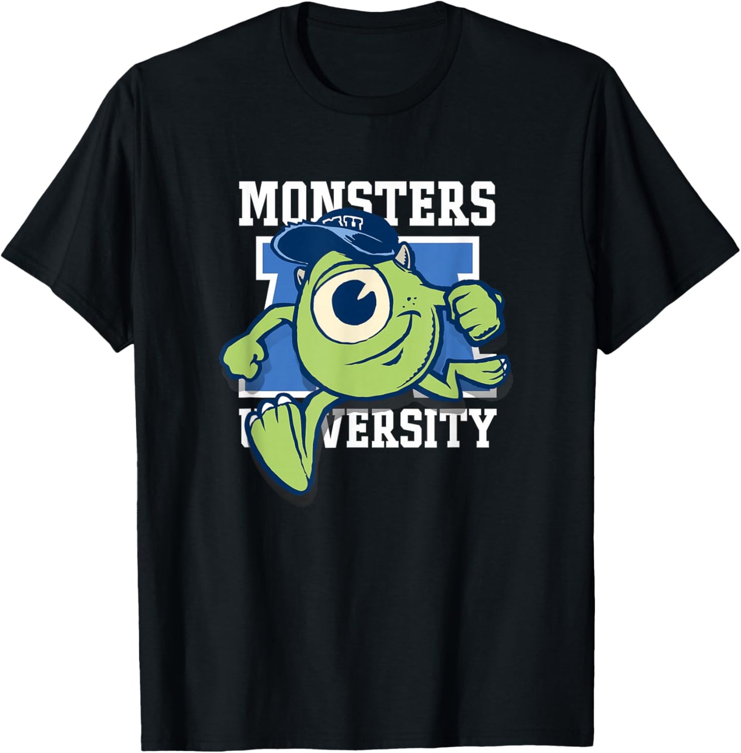 Disney Pixar Monsters University Mike Wazowski Big Portrait T-Shirt - T-Shirt | Black