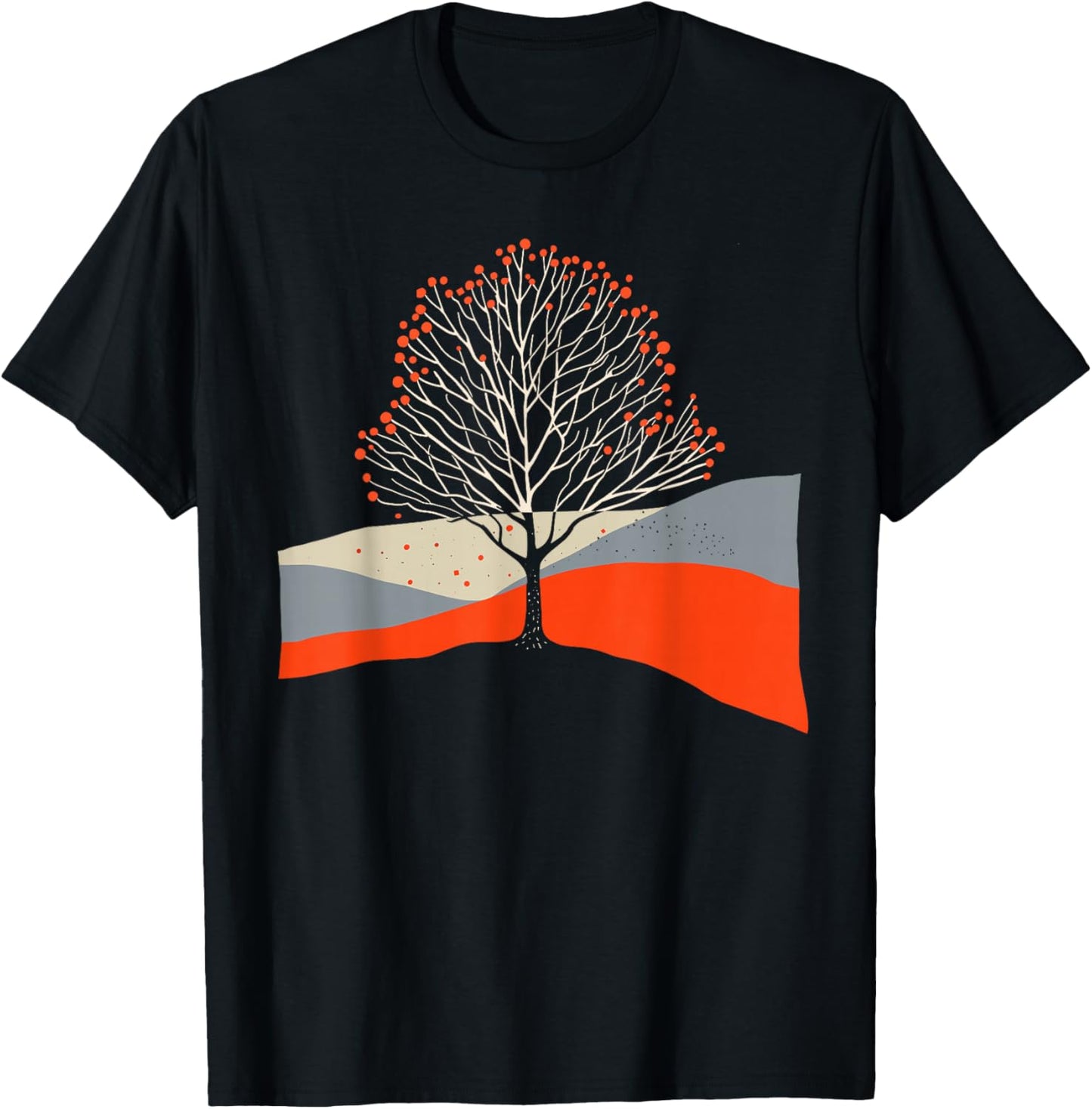 Japanese Tree and Leaves Art, Natur Lover, Men, Women T-Shirt - T-Shirt | Black