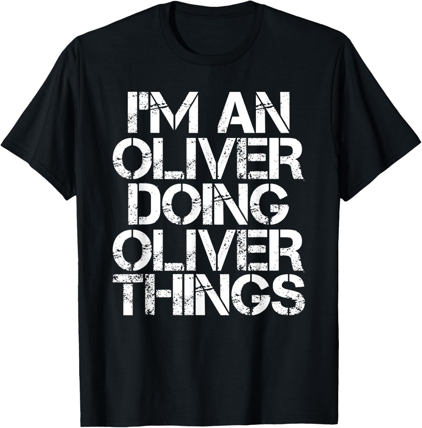 OLIVER Funny Surname Family Tree Birthday Reunion Gift T-Shirt - T-Shirt | Black