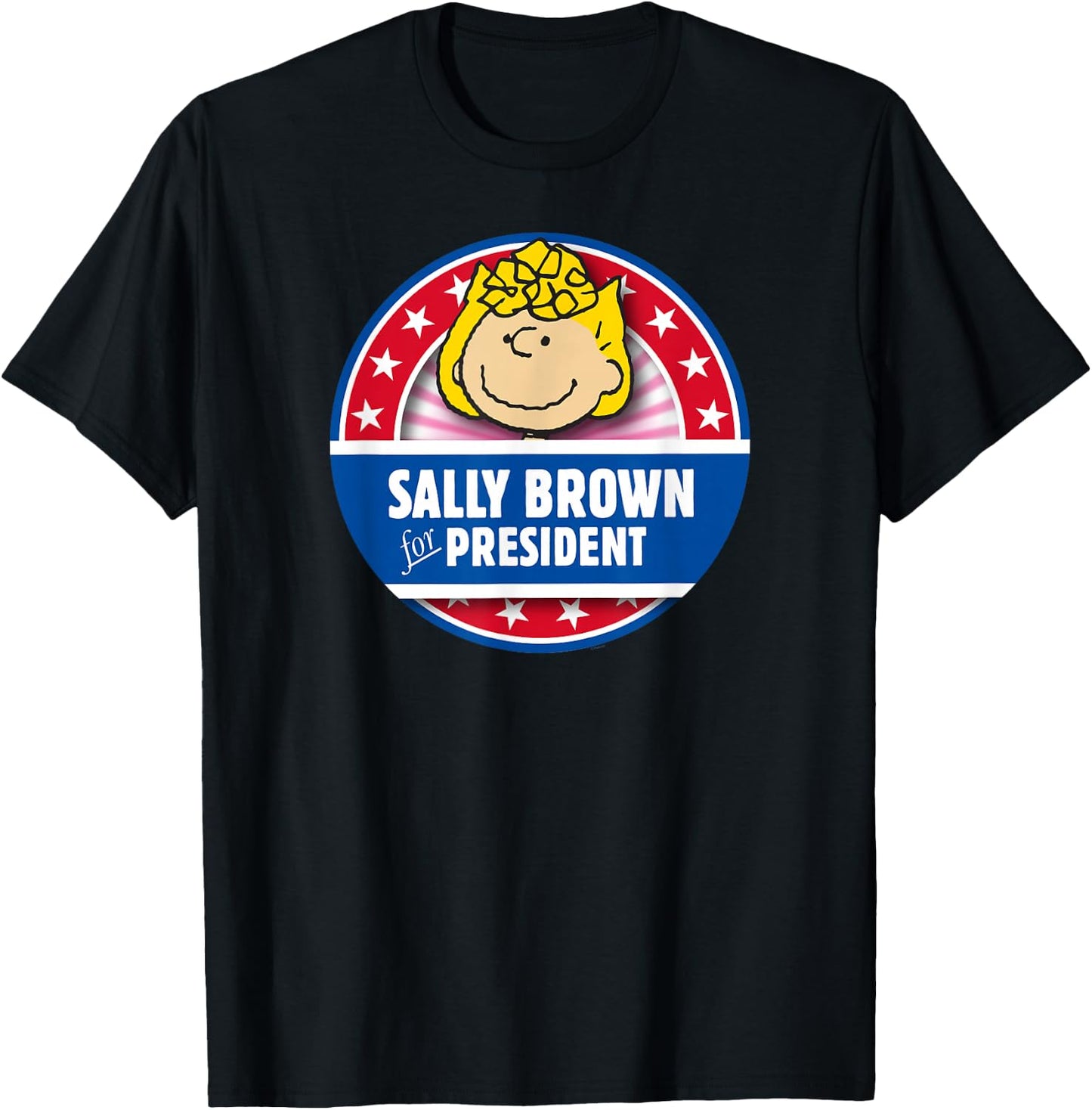 Peanuts Sally Brown For President T-Shirt - T-Shirt | Black