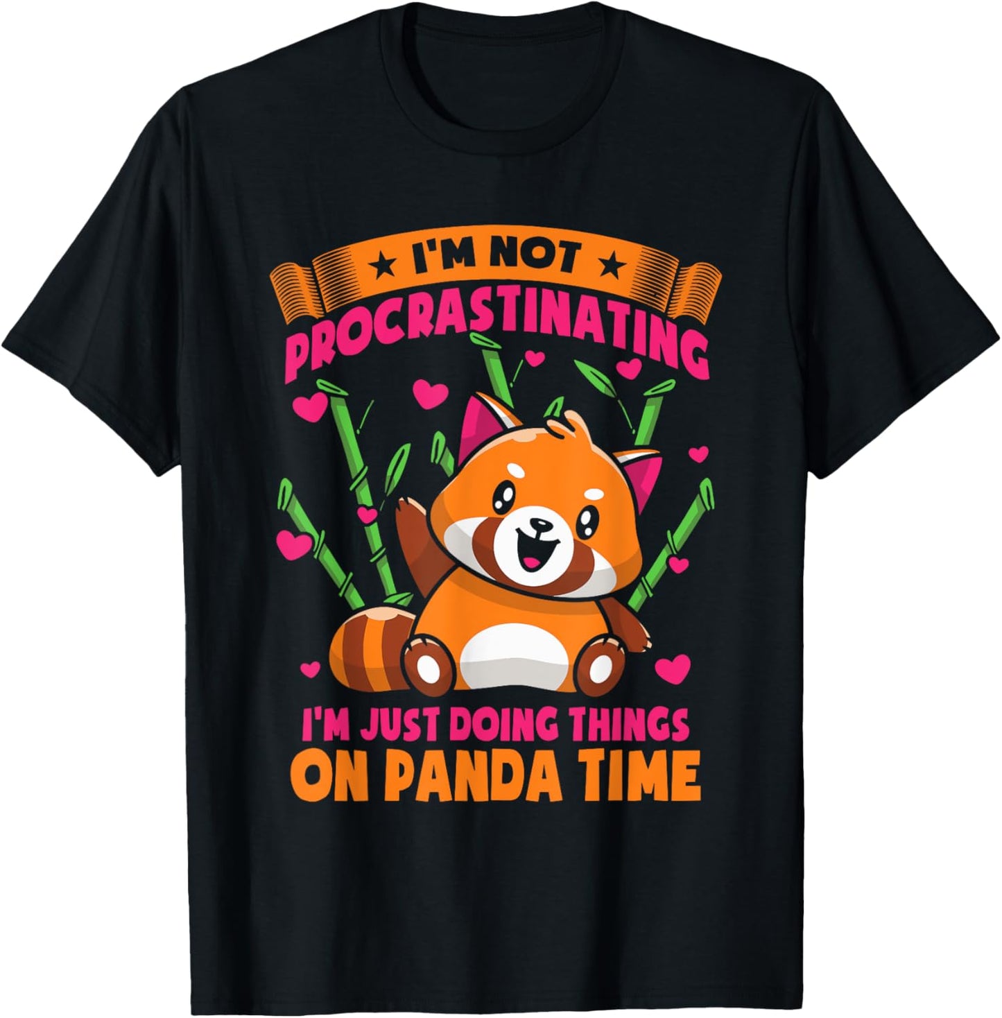 Funny Red Panda Women Kids Toddler T-Shirt - T-Shirt | Black