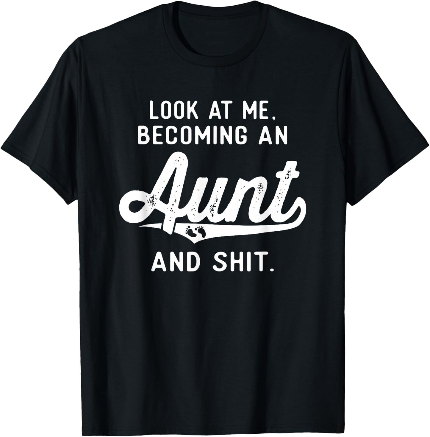 New Aunt Gifts Future Auntie To Be Pregnancy Becoming An Aunt T-Shirt - T-Shirt | Black
