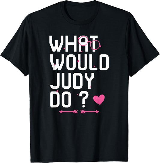 What Would Judy Do? Cute Woman Myth Personalized Christmas T-Shirt - T-Shirt | Black
