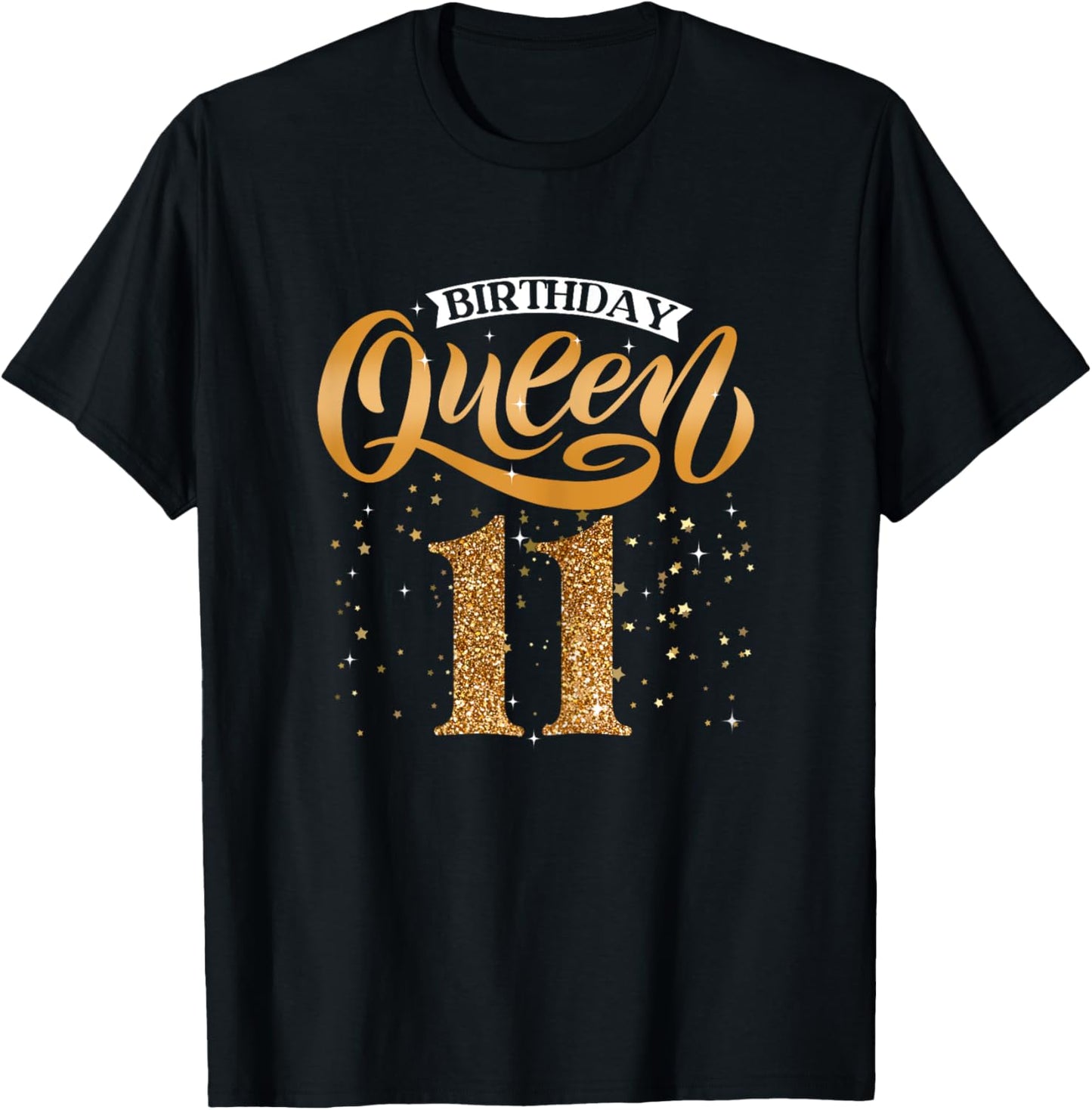 11. Geburtstag Süßes Krone Queen für Mädchen 11 Jahre T-Shirt - T-Shirt | Black