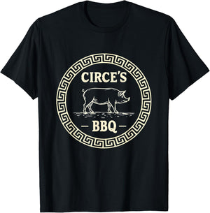 Funny Greek Mythology Circe's BBQ Odyssey T-Shirt - T-Shirt | Black