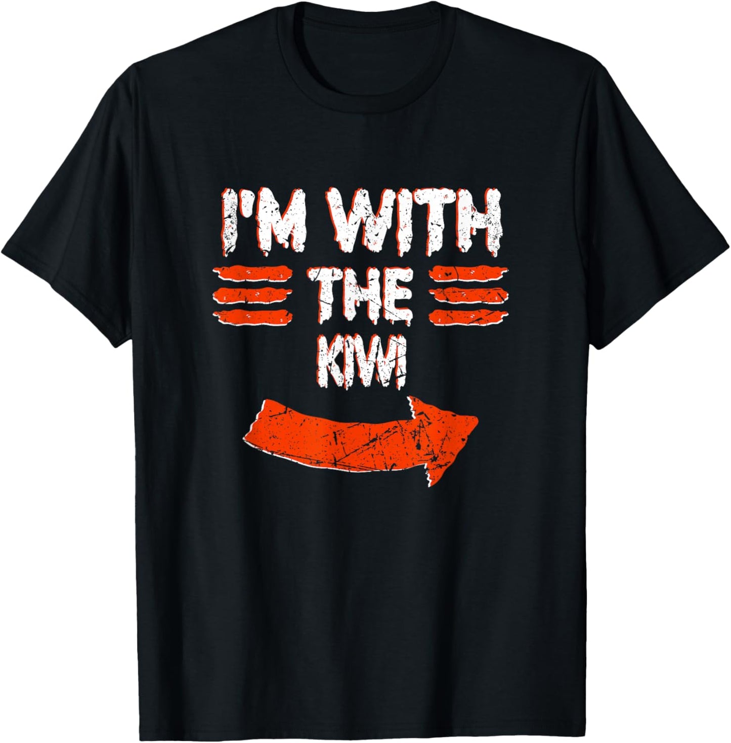 Vintage I'm With the Kiwi Lazy Halloween Costume T-Shirt - T-Shirt | Black