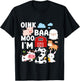 Oink Baa Moo I'm 2 Farm Animals 2nd Birthday For Kids T-Shirt - T-Shirt | Black