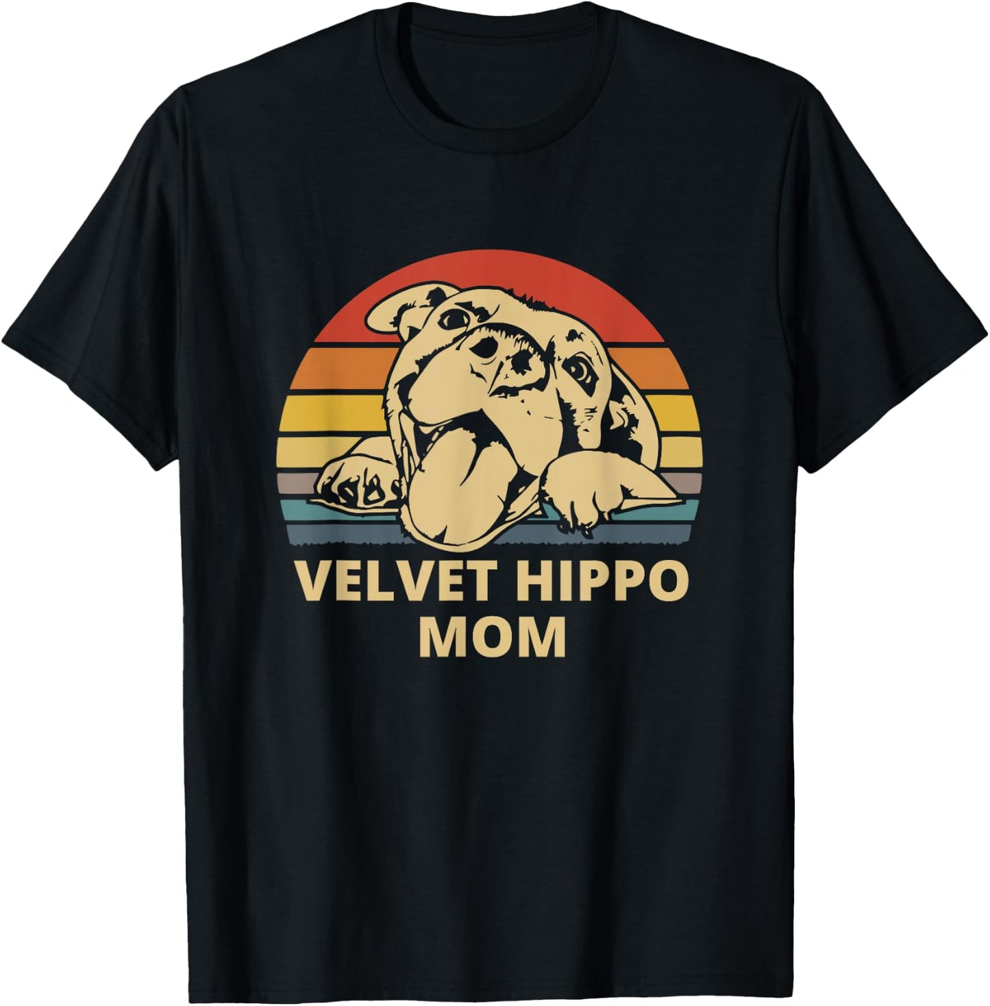 Velvet Hippo Mom - I Love My Pit Retro Vintage Resting Pit T-Shirt - T-Shirt | Black