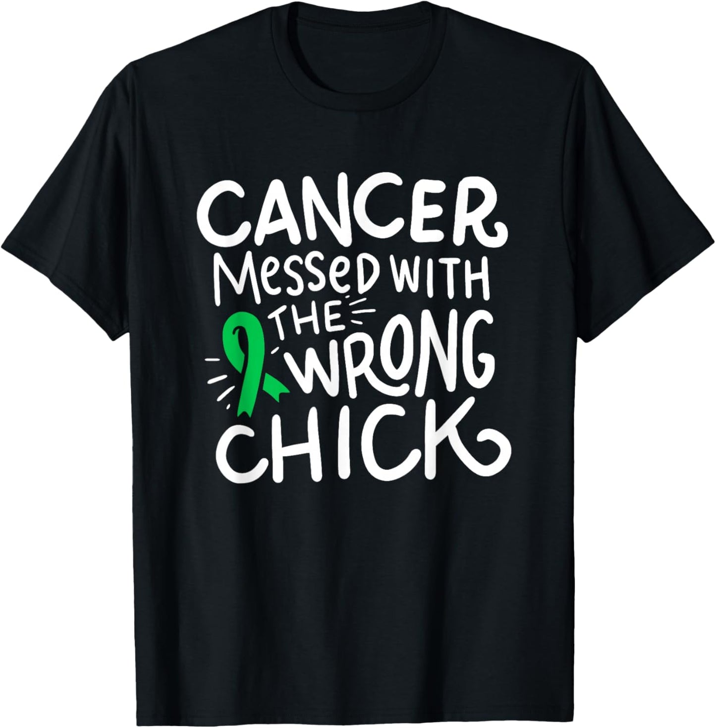 Gallbladder Cancer Survivor Bile Duct Chemo Green Ribbon T-Shirt - T-Shirt | Black