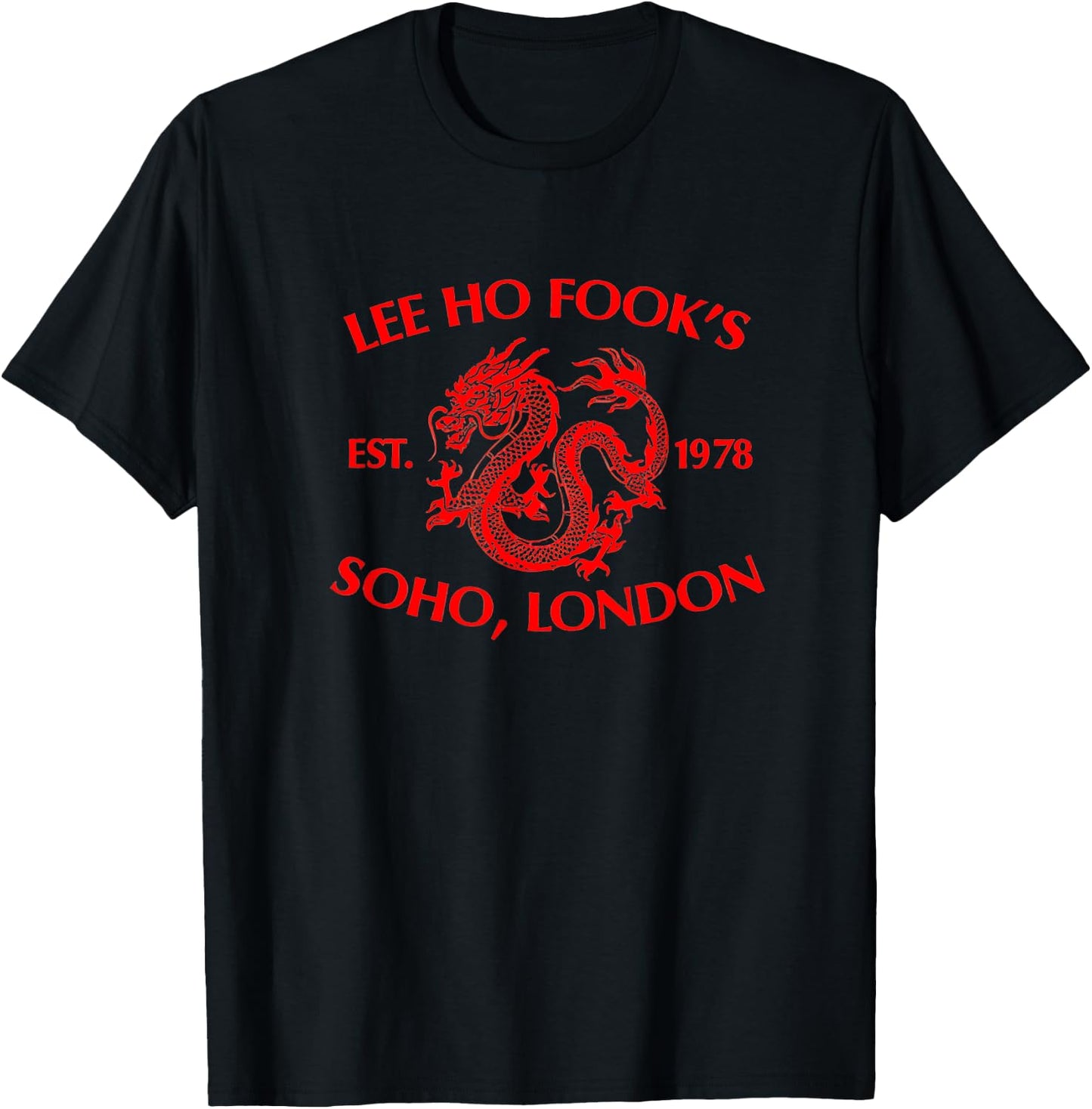 Le Ho Fooks Chinese Werewolf Restaurant Retro Vintage - -Adults - Black - Small - Short Sleeve T-Shirt - T-Shirt | Black