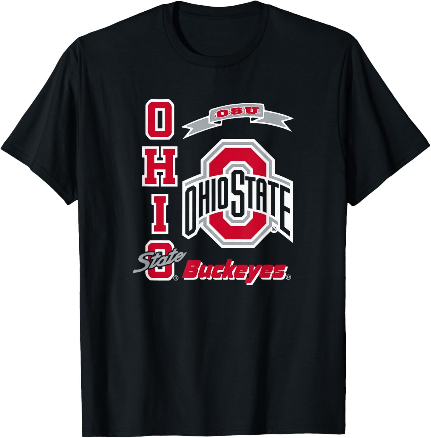 Ohio State Buckeyes Classic Black Officially Licensed T-Shirt - T-Shirt | Black