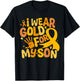 I Wear Gold For My Son Cancer Awareness T-Shirt - T-Shirt | Black
