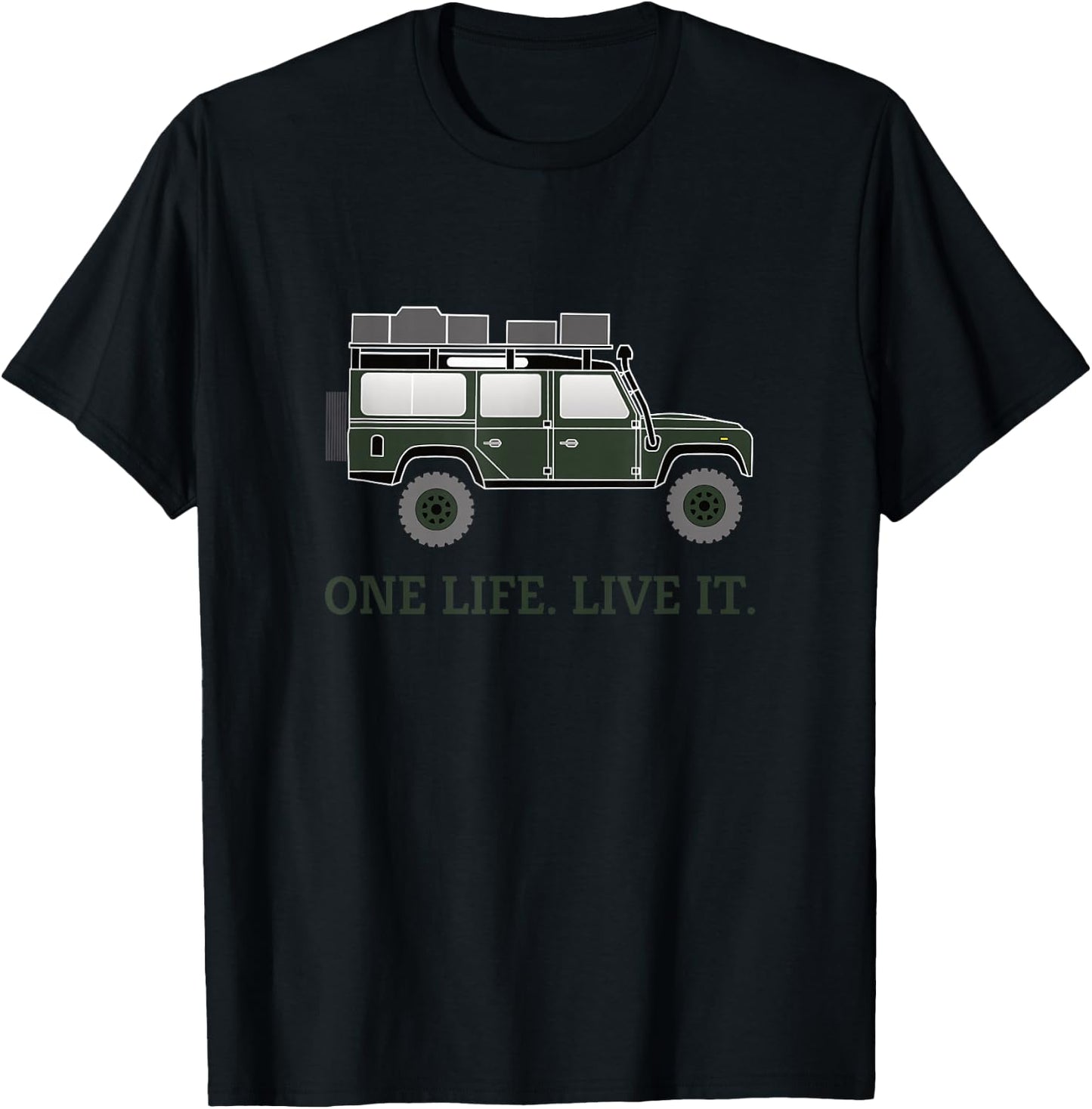 Defender Roof Tent Offroad 4x4 Travel Vehicle T-Shirt - T-Shirt | Black
