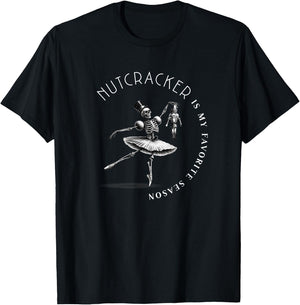 Nutcracker Is My Favorite Season Ballet Skeleton Ballerina T-Shirt - T-Shirt | Black