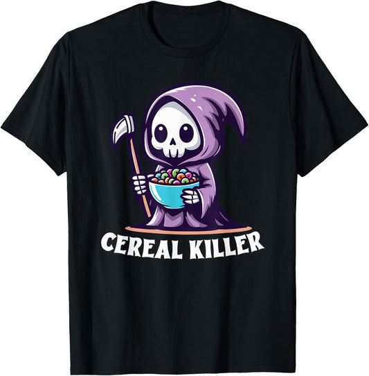 Kawaii Grim Reaper - Cereal Killer T-Shirt - T-Shirt | Black