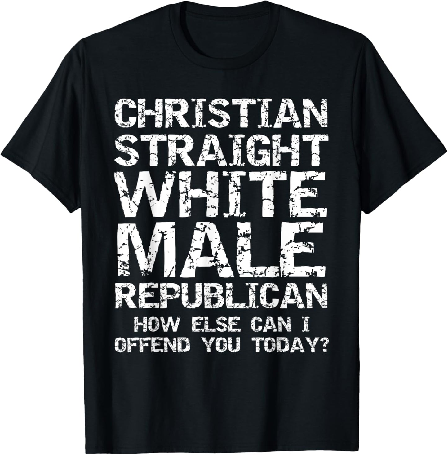 Can I Offend You? Christian Straight White Male Republican T-Shirt - T-Shirt | Black
