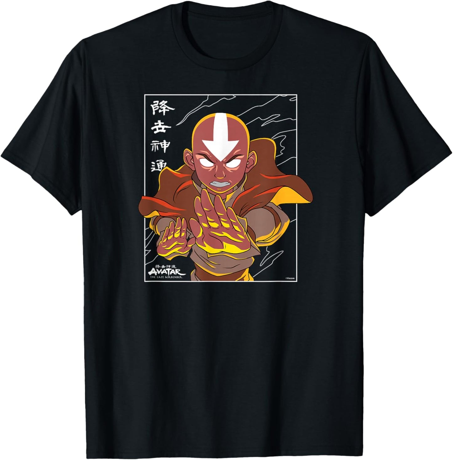 Avatar The Last Airbender - Aang Avatar State T-Shirt - T-Shirt | Black