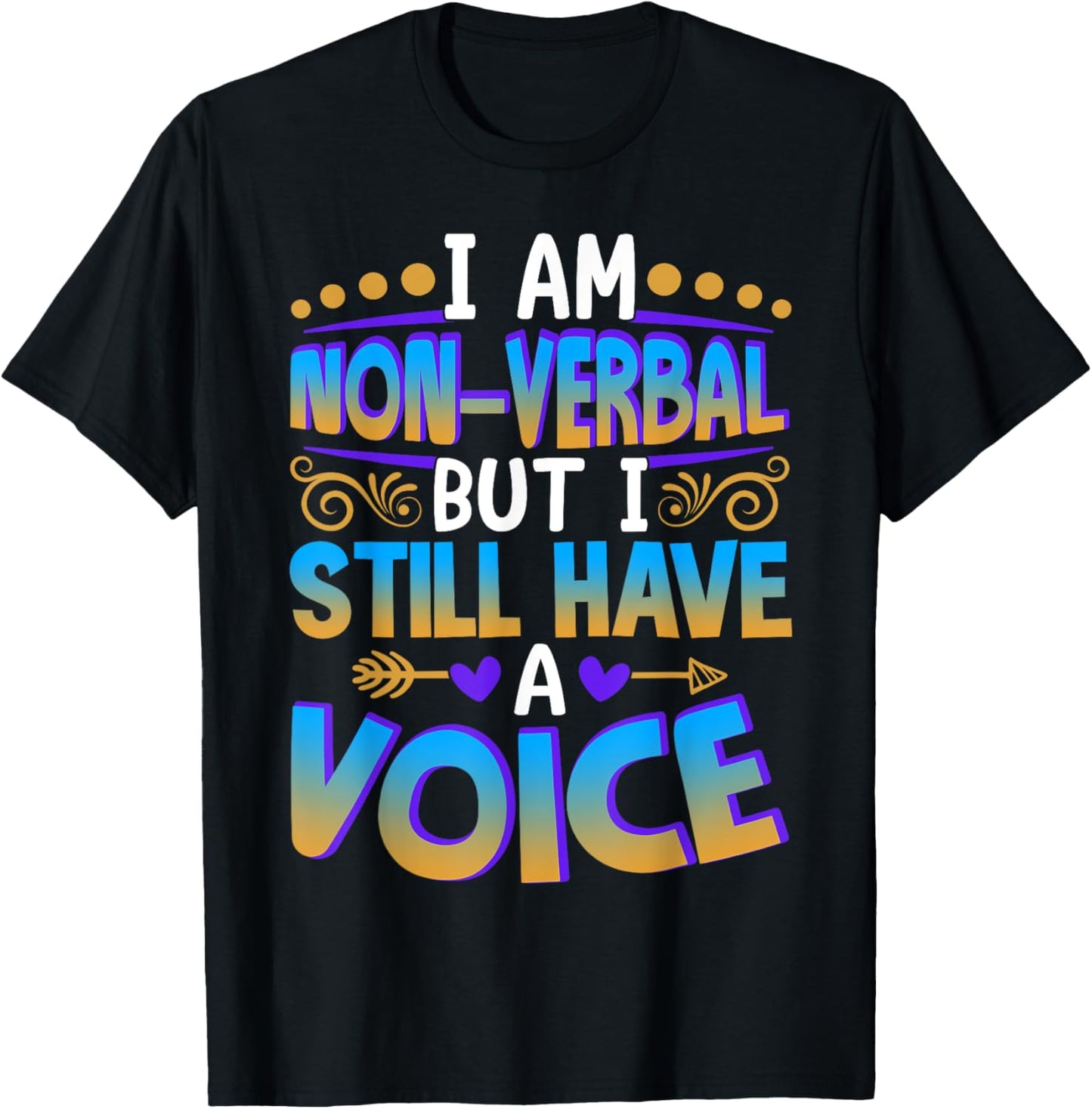 Special Needs NonVerbal Autism Awesome Gift T-Shirt - T-Shirt | Black