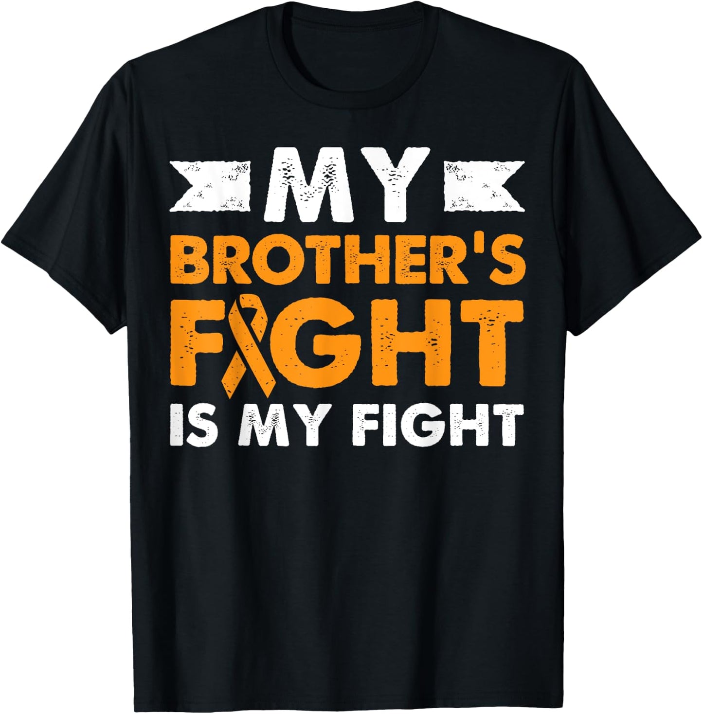 My Brother's Fight Leukemia Awareness Cancer Sister Gift T-Shirt - T-Shirt | Black