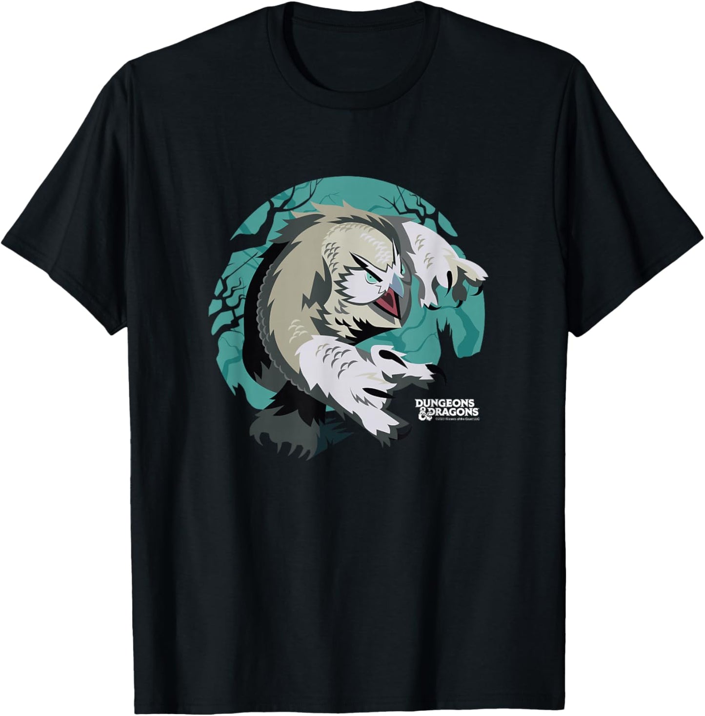 Dungeons & Dragons Owlbear Monster Woods Logo T-Shirt - T-Shirt | Black