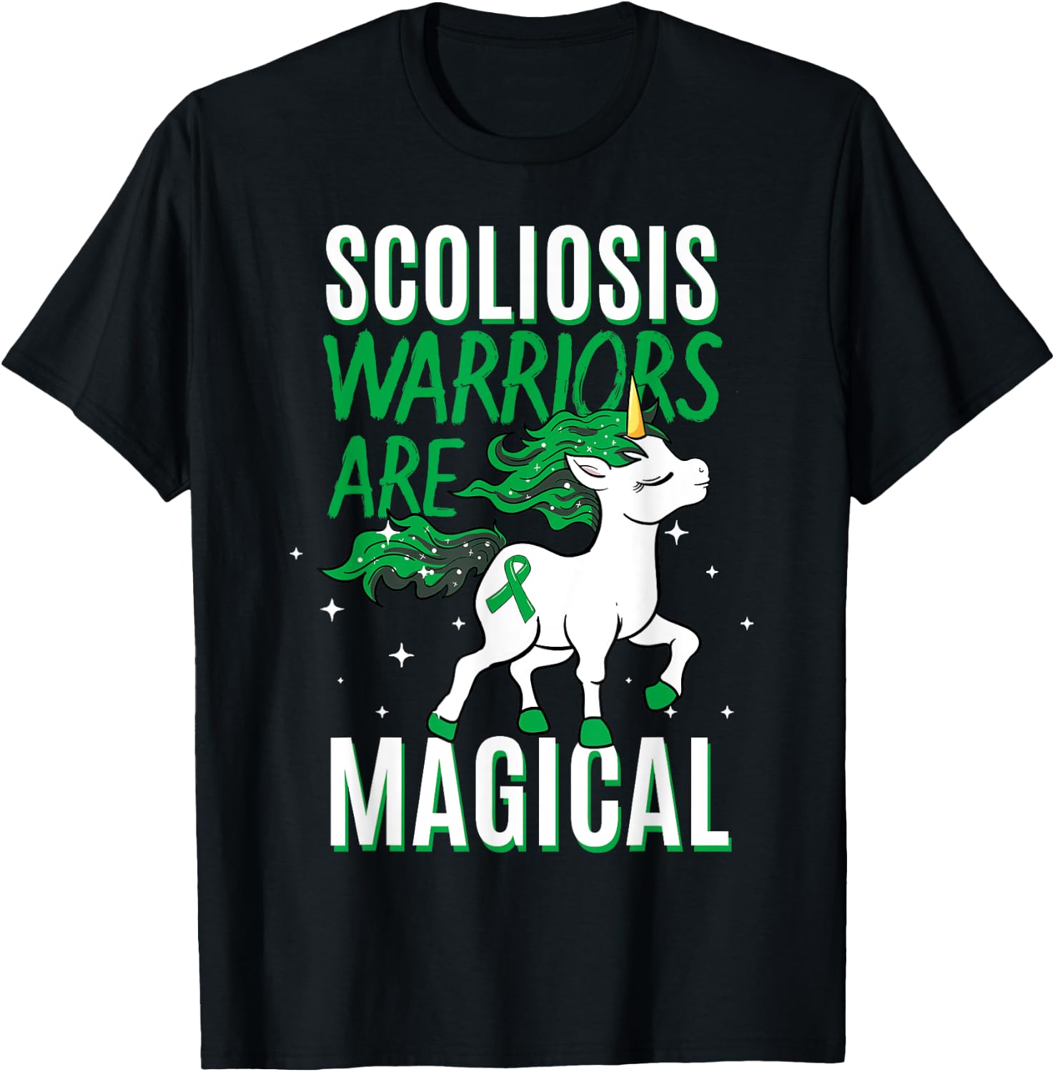 Scoliosis Warriors Are Magical Scoliosis Scoliometer T-Shirt - T-Shirt | Black