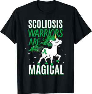 Scoliosis Warriors Are Magical Scoliosis Scoliometer T-Shirt - T-Shirt | Black
