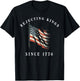4th July US Flag Rejecting Kings 1776 Protest Men Women Kids T-Shirt - T-Shirt | Black