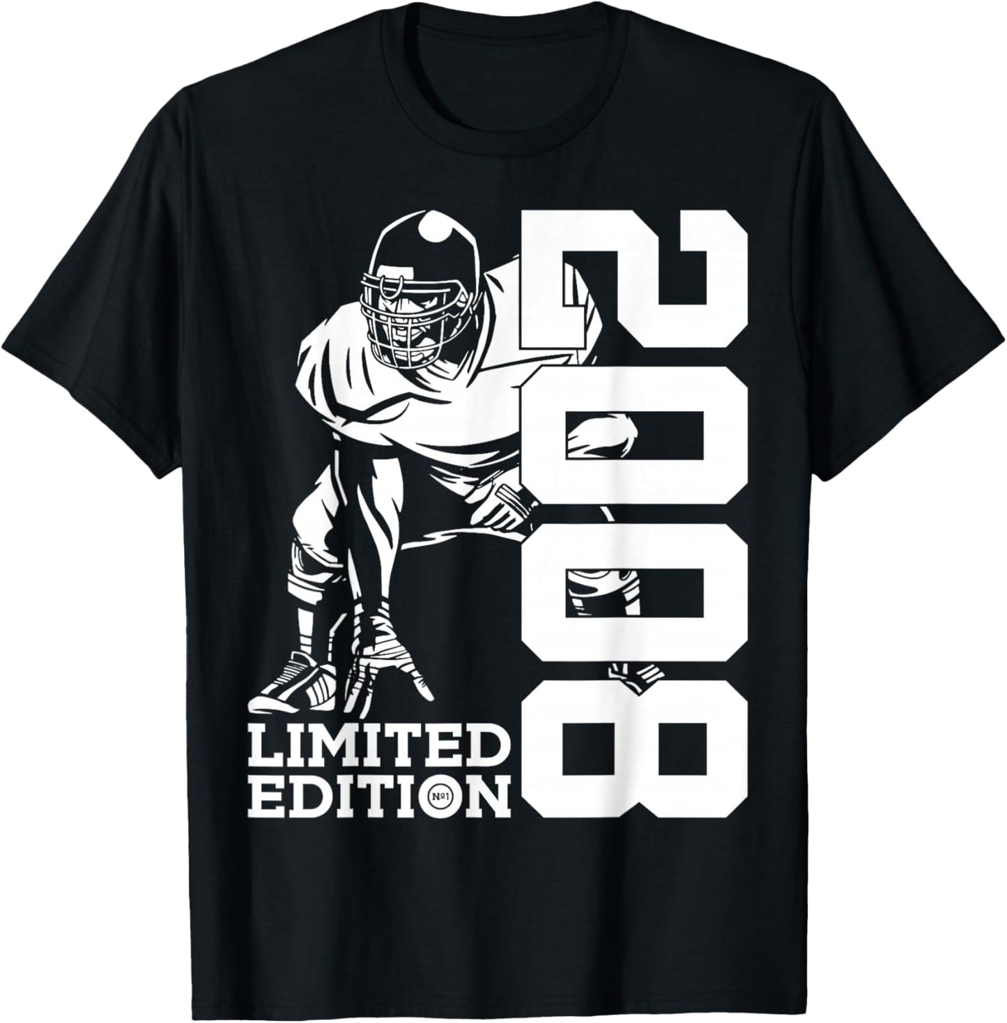 18th BIRTHDAY FOOTBALL LIMITED EDITION 2008 FOOTBALL T-Shirt - T-Shirt | Black